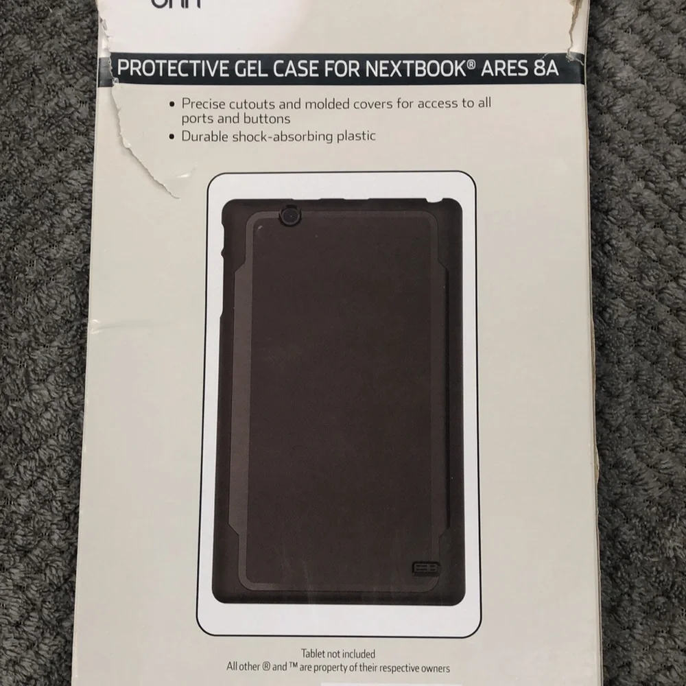 onn Protective Gel Tablet Case for Nextbook Ares 8A, 8”-Black
